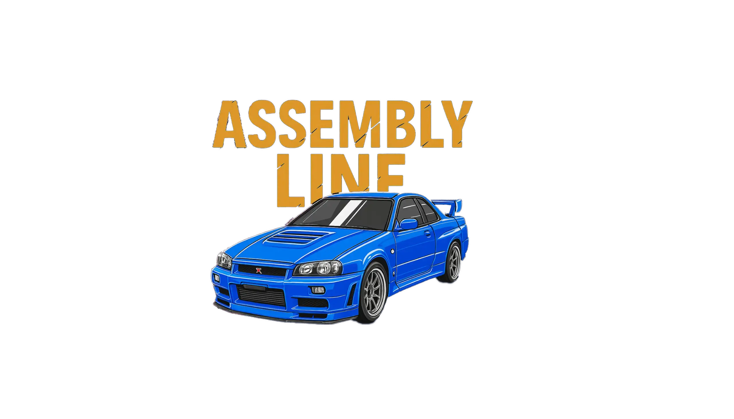 Blue car representing Assembly Line Auto Repair
